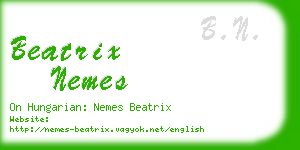 beatrix nemes business card